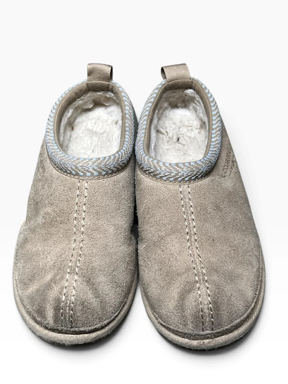 Koolaburra by Ugg Burree tan suede faux fur lined slippers